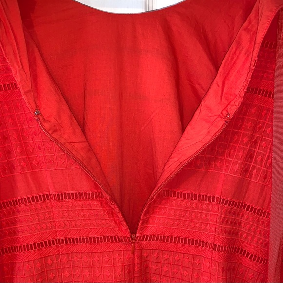 J.Crew Flutter-Sleeve Bright Orange Dress Size 2 - Picture 9 of 10